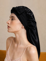 [Black] SilkSilky-AU Sleep Cap 001