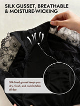 [Black] SilkSilky-AU 100% Silk Jersey Panty 005