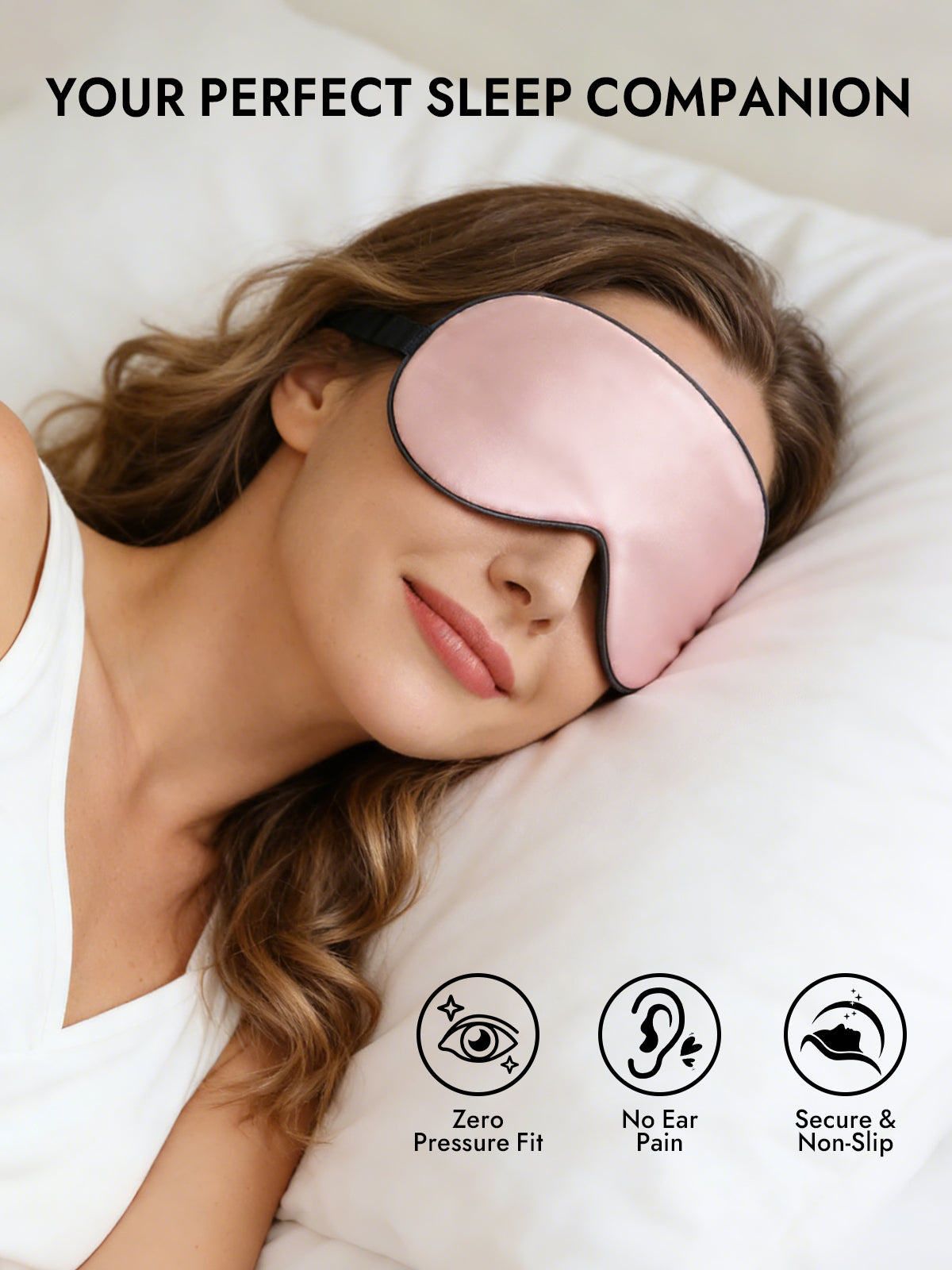 [Light Pink] SilkSilky-AU 19Momme Pure Silk Eye Mask 005