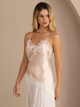 [Pink] SilkSilky-AU Spaghetti Strap V Neck Camisole 003