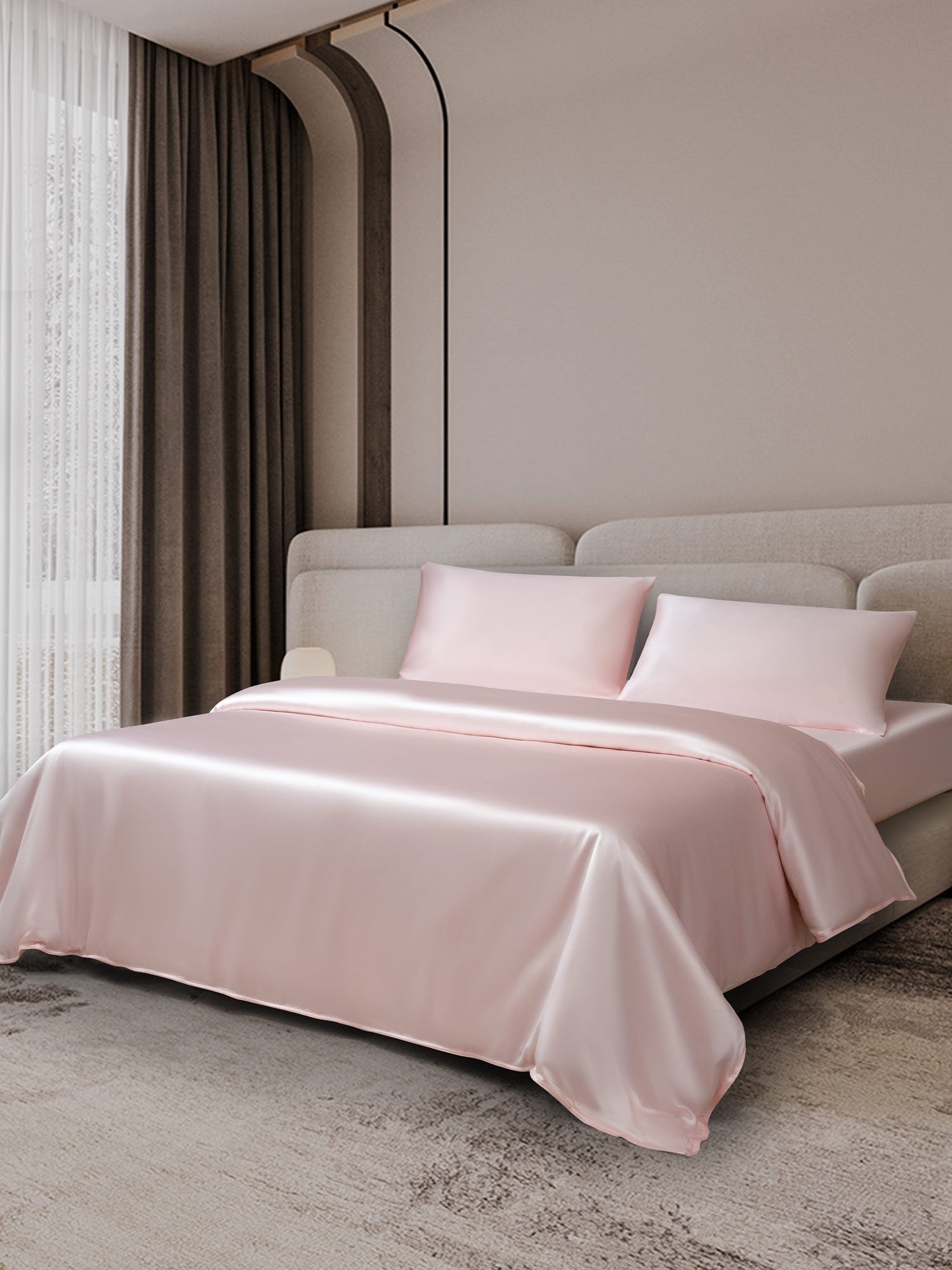 [Pink] SilkSilky-AU 22Momme Bedding Set 001