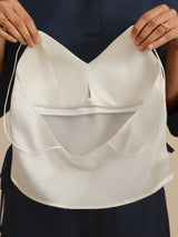 [White] SilkSilky-AU Spaghetti Strap V Neck Camisole 005