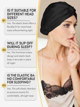 [Black] SilkSilky-AU Sleep Cap 008