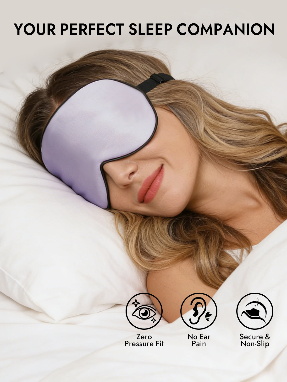 [Lavender] SilkSilky-AU 19Momme Pure Silk Eye Mask 005