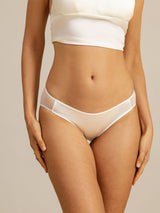 [White] SilkSilky-AU 19Momme Stretch Silk Charmeuse Panty 001