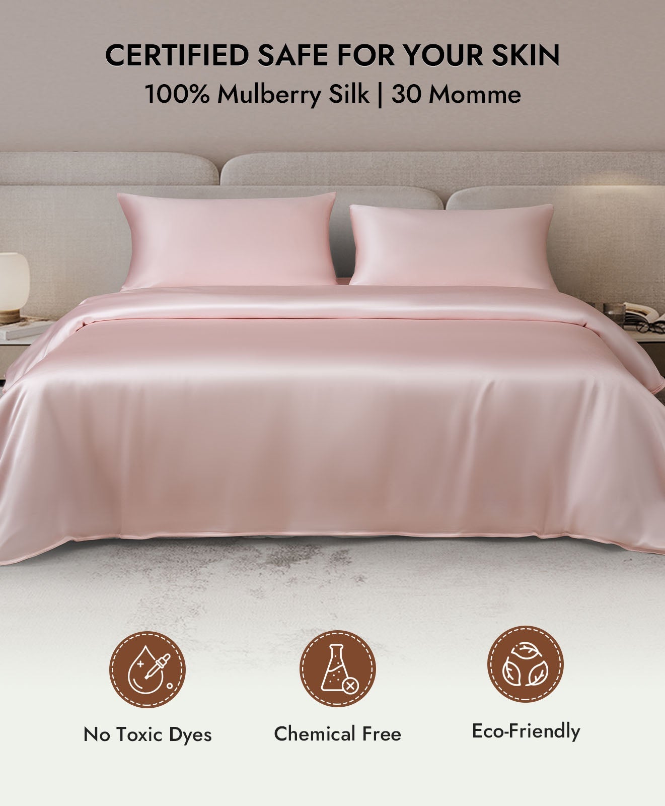 [Pink] SilkSilky-AU 30Momme Pure Silk Pillowcase 007