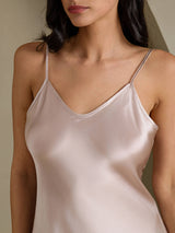 [Shadow Gray] SilkSilky-AU Sleeveless V Neck Nightgown 004
