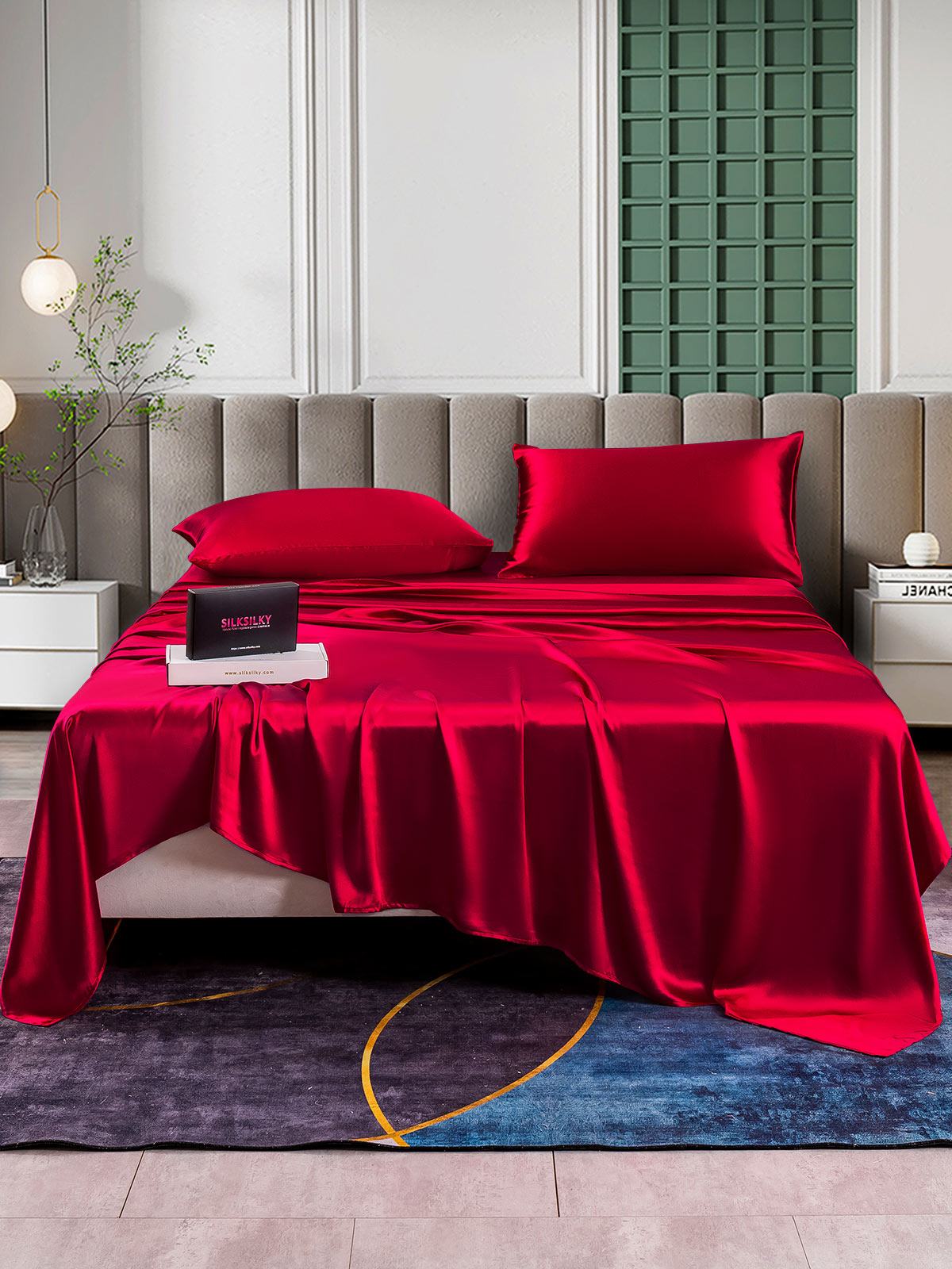 [Wine] SilkSilky-AU 25Momme Bedding Set 002