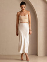 [Beige] SilkSilky-AU Skirt 005