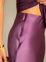 [Deep Purple] SilkSilky-AU Skirt 004