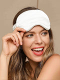 SilkSilky AU 19Momme Pure Silk Eye Mask White 001