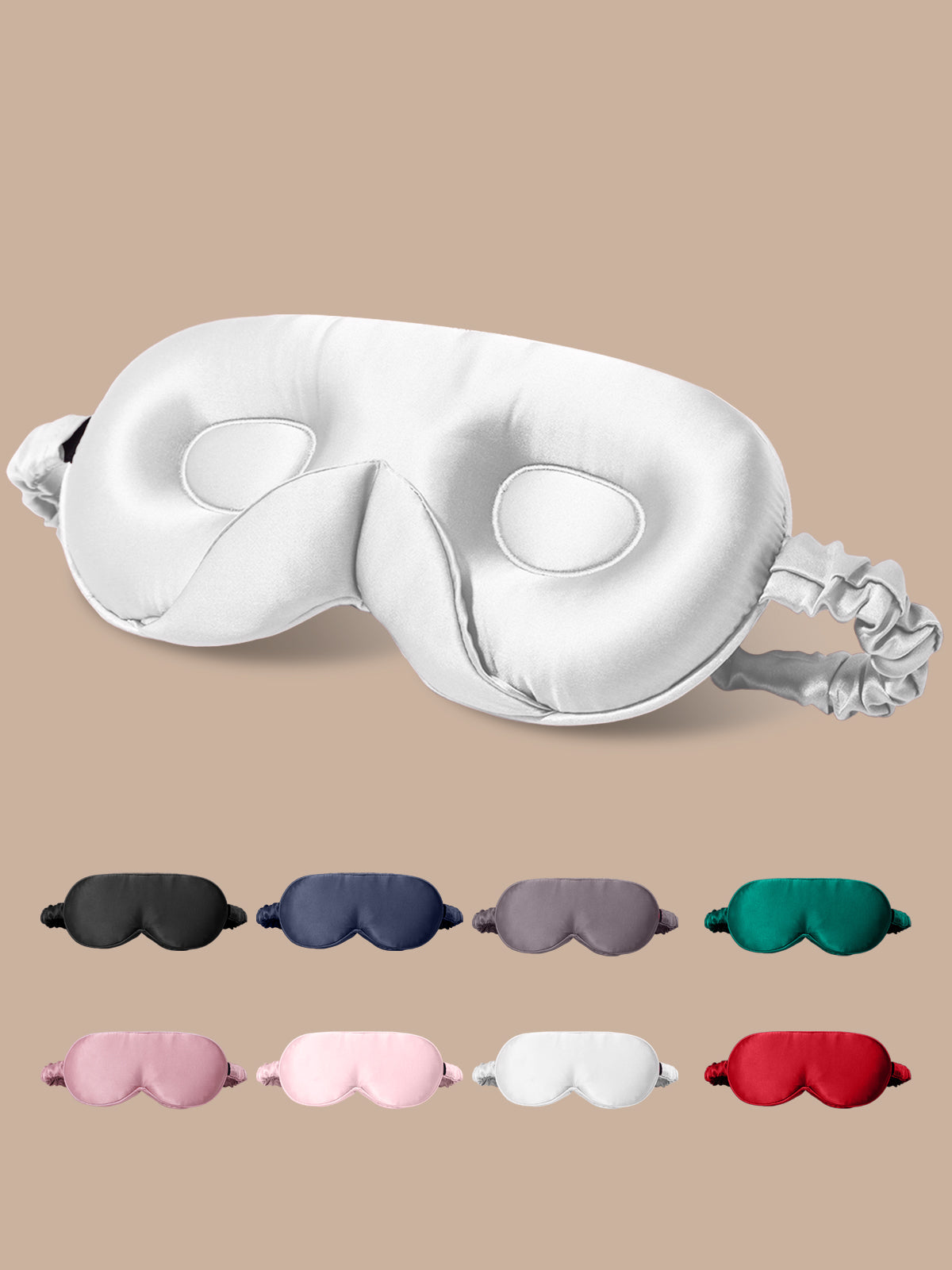 [Light Gray] SilkSilky-AU Pure Silk Eye Mask 001