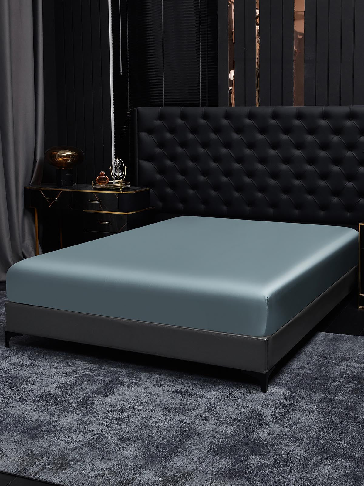 [Grayish Blue] SilkSilky-AU 22Momme Pure Silk Sheet 002