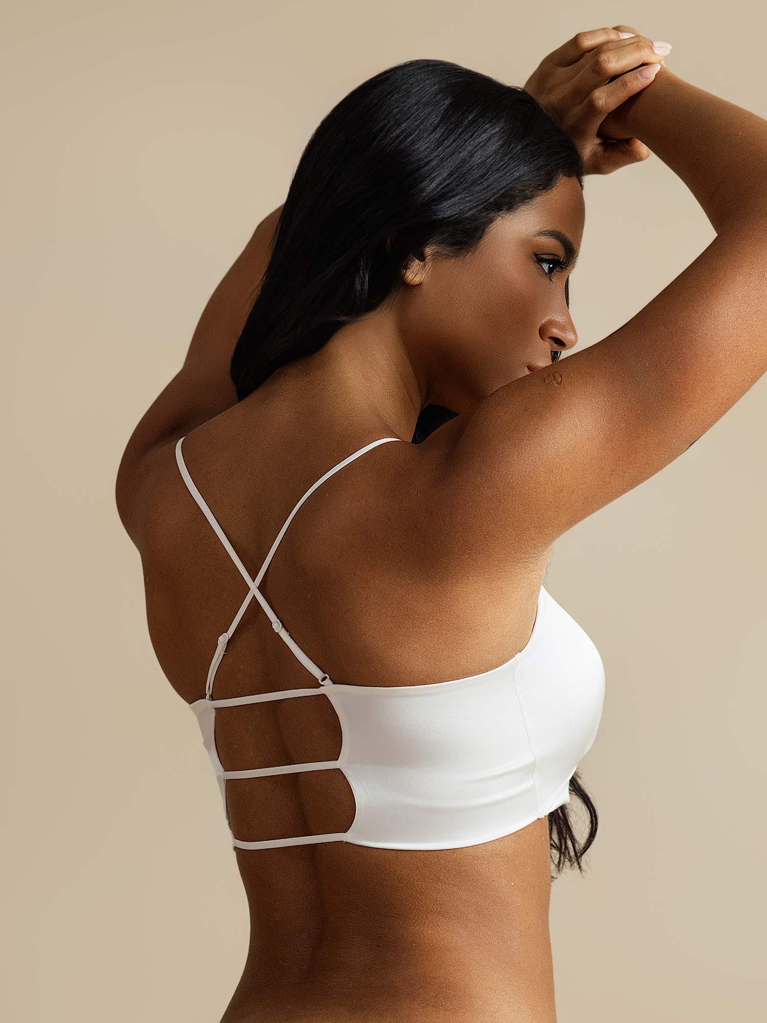 [White] SilkSilky-AU Pure Silk Bra 005