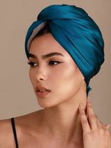 [Teal] SilkSilky-AU Hair Towel Wrap 003