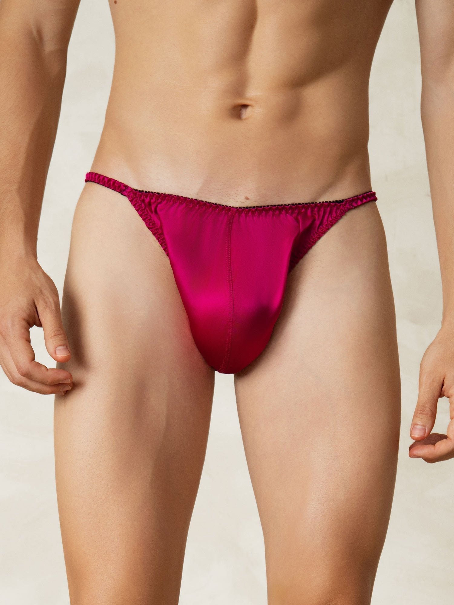 [Fuchsia] SilkSilky-AU Pure Silk Mens Underwear 004