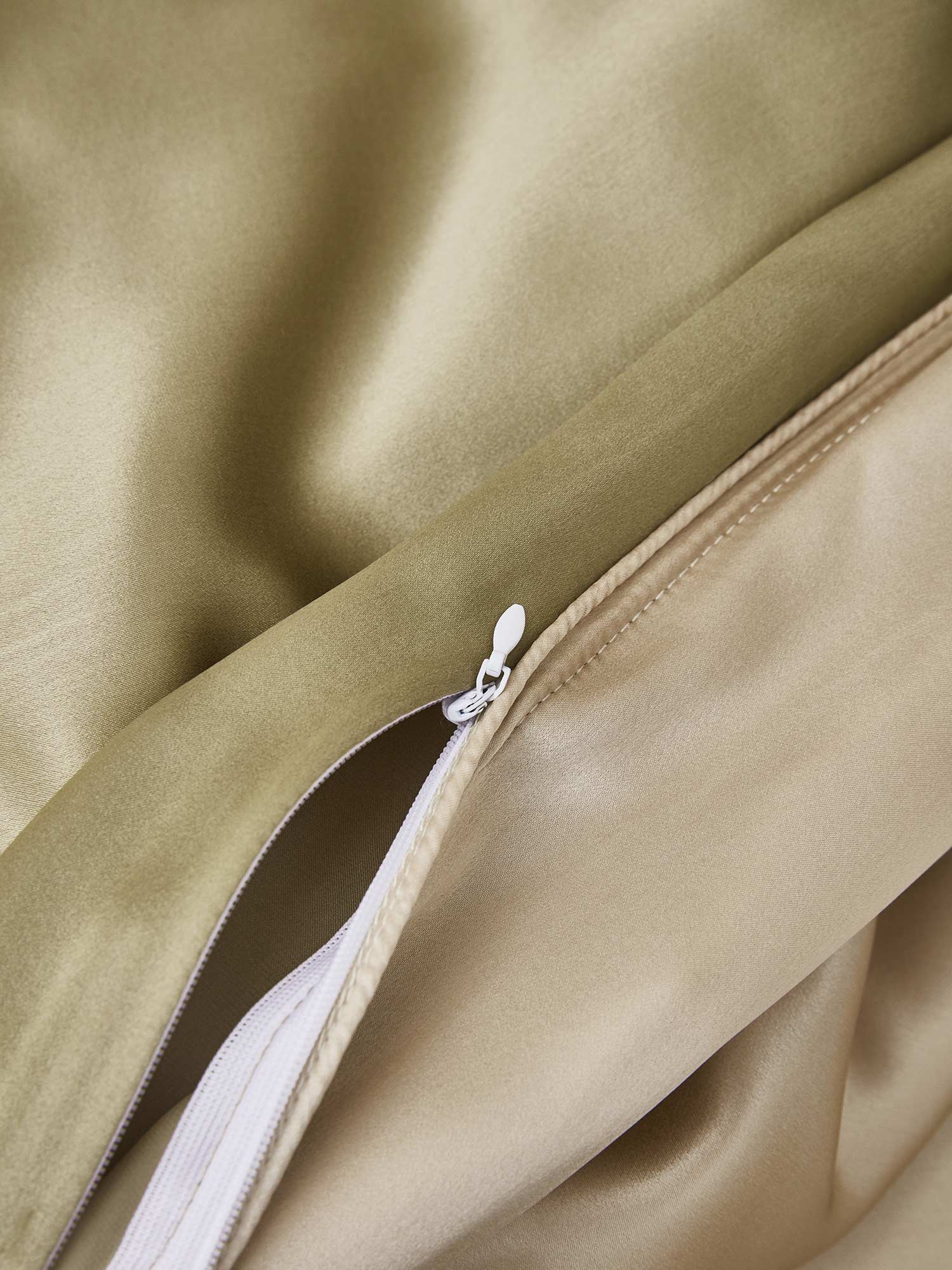 [Beige+Khaki] SilkSilky-AU 22Momme Pure Silk Bedding Set 006,