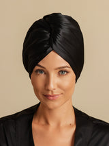 [Black] SilkSilky-AU Hair Towel Wrap 003