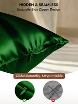 [Dark Green] SilkSilky-AU 30Momme Pillowcase 006