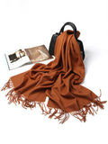 SilkSilky AU Wool Scarf Brown 005