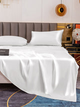 [White] SilkSilky-AU 19Momme Bedding Set 006