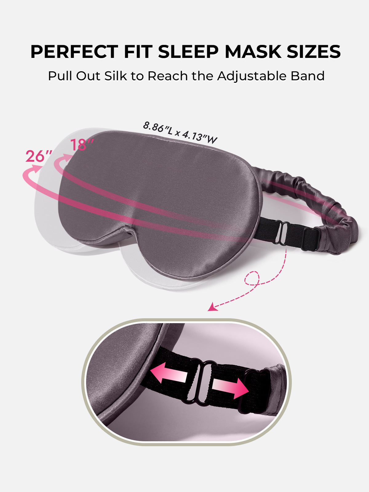 [Dark Gray] SilkSilky-AU Pure Silk Eye Mask 004