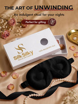 [Black] SilkSilky-AU 22Momme Sleep Mask 009