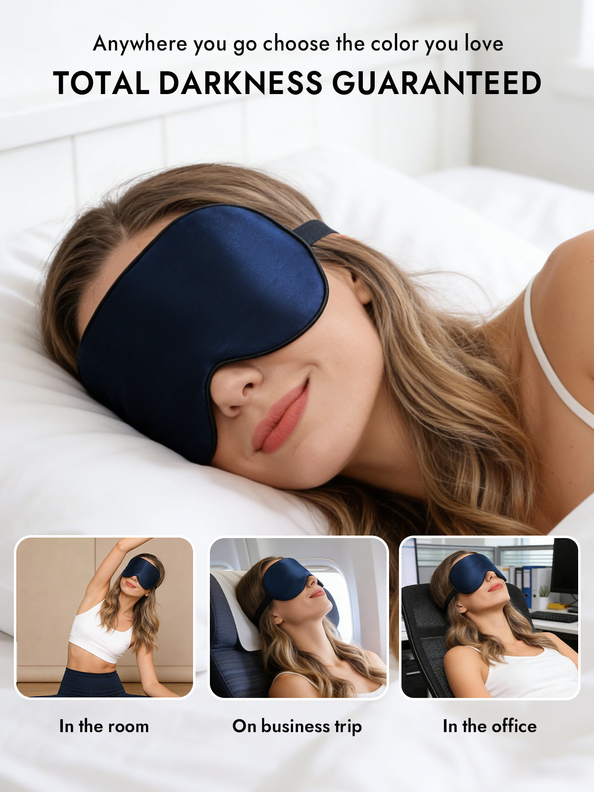 [Dark Blue] SilkSilky-AU 19Momme Pure Silk Eye Mask 006