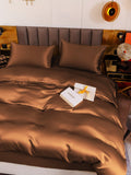 SilkSilky AU 19Momme Pure Silk Bedding Set Coffee 005