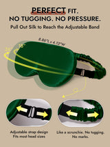 [Dark Green] SilkSilky-AU 22Momme Sleep Mask 004