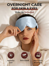 [Light Blue] SilkSilky-AU 22Momme Sleep Mask 007