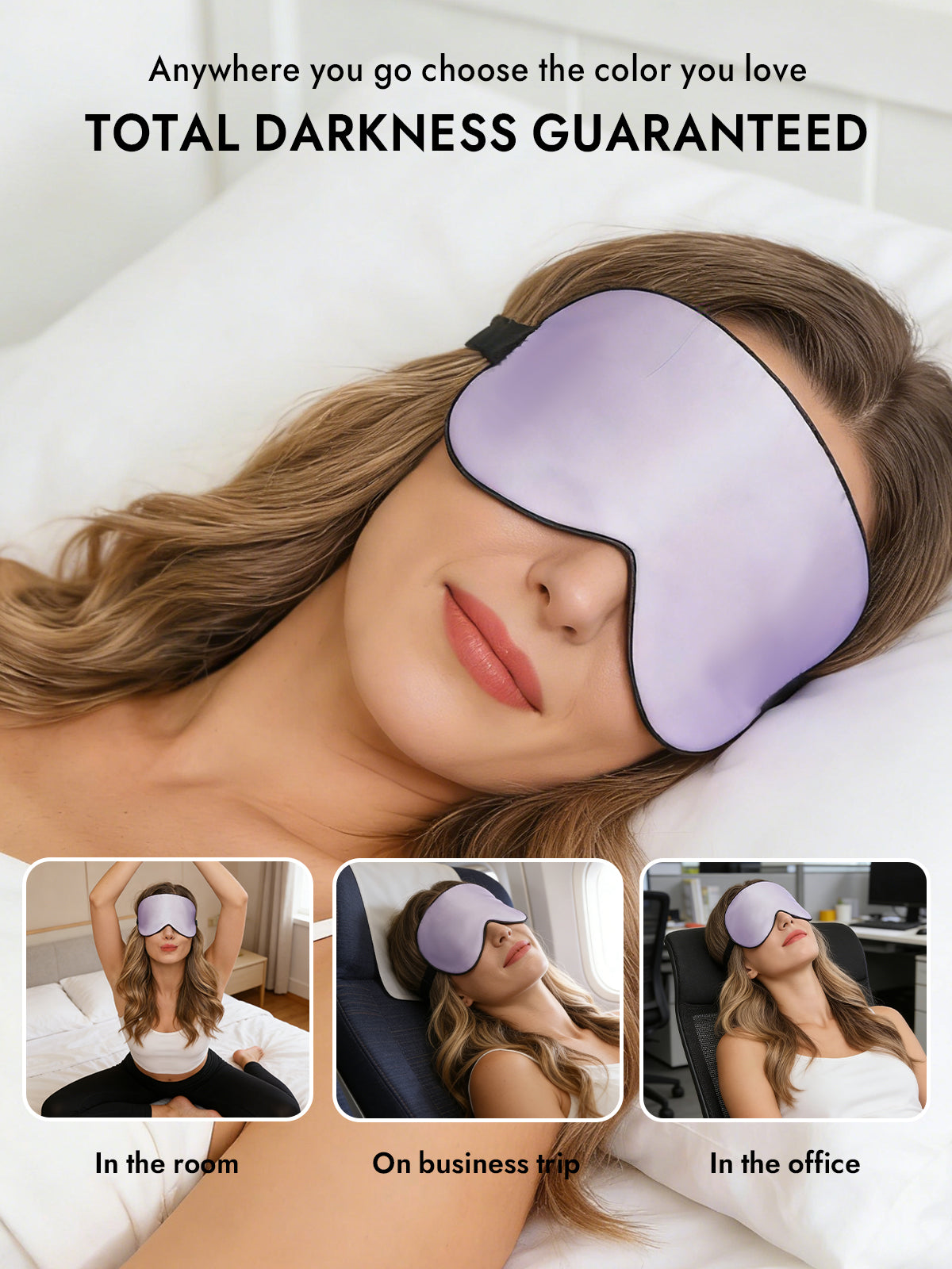 [Lavender] SilkSilky-AU 19Momme Pure Silk Eye Mask 006