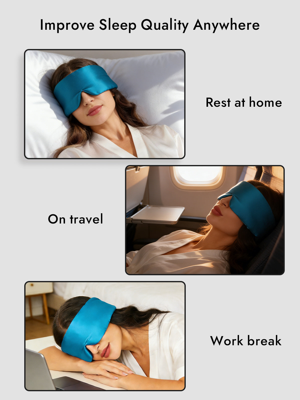 [Teal] SilkSilky-AU 19Momme Pure Silk Eye Mask 006