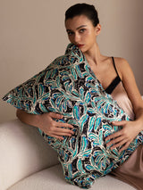 [Teal Botanical] SilkSilky-AU Pillowcase 003