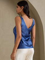 [Real Teal] SilkSilky-AU Sleeveless V Neck Camisole 002