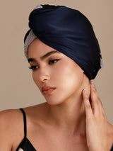 [Dark Blue] SilkSilky-AU Hair Towel Wrap 003