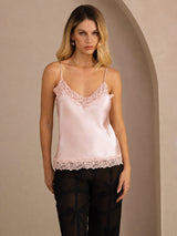 [Pink] SilkSilky-AU Spaghetti Strap V Neck Camisole 001