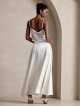 [White] SilkSilky-AU Skirt 003