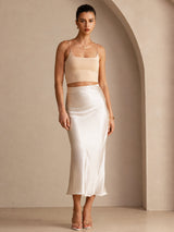 [Beige] SilkSilky-AU Skirt 007