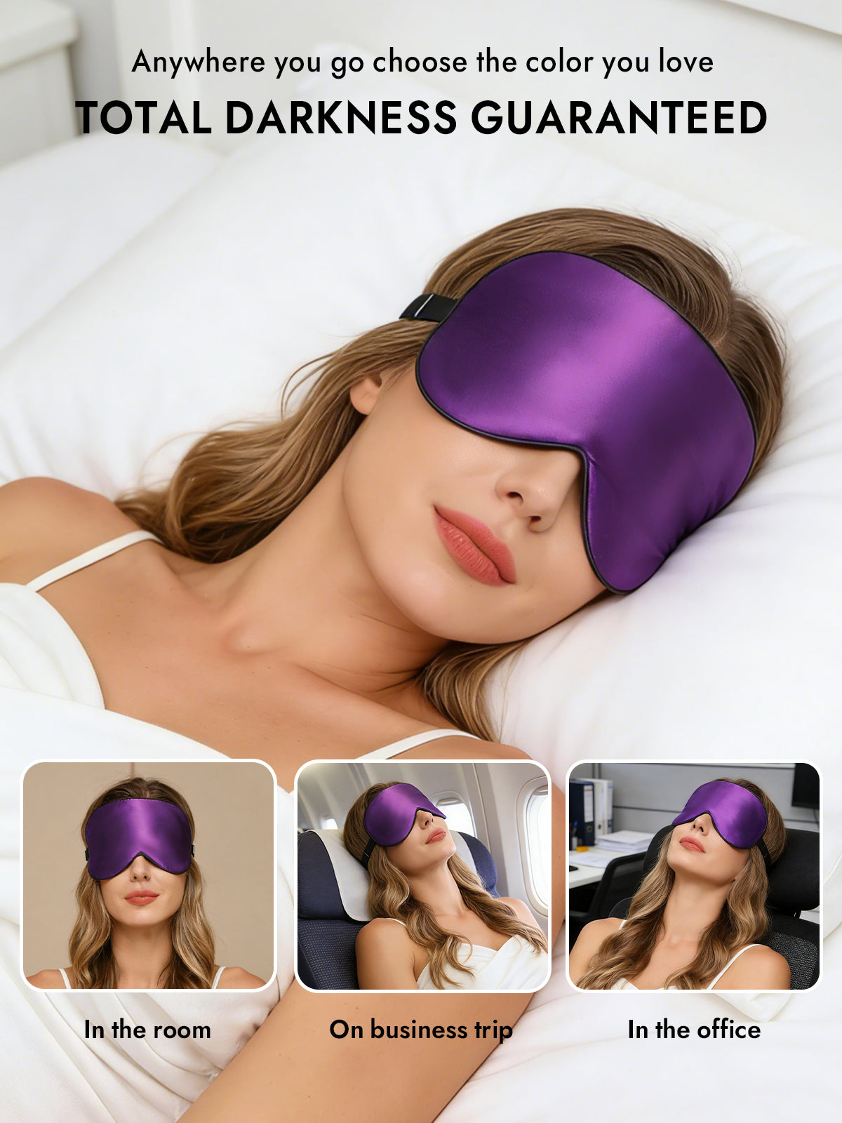 [Purple] SilkSilky-AU 19Momme Pure Silk Eye Mask 005