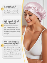 [Light Pink] SilkSilky-AU Sleep Cap 005