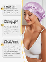 [Lavender] SilkSilky-AU Sleep Cap 005