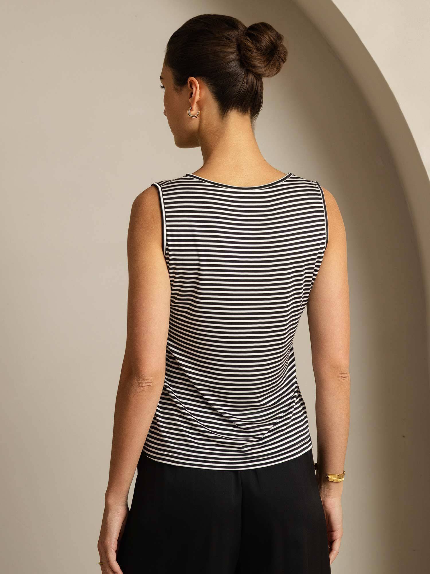 [WhiteStripe] SilkSilky-AU Pure Silk Round Neck Camisole 002