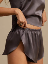 [Purple Gray] SilkSilky-AU Spaghetti Strap Camisole Set 006