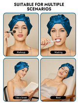 [Teal] SilkSilky-AU Sleep Cap 006