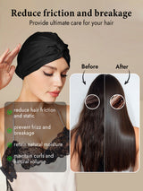 [Black] SilkSilky-AU Sleep Cap 005