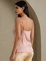 [Tuscany] SilkSilky-AU Spaghetti Strap Cowl Neck Camisole 002