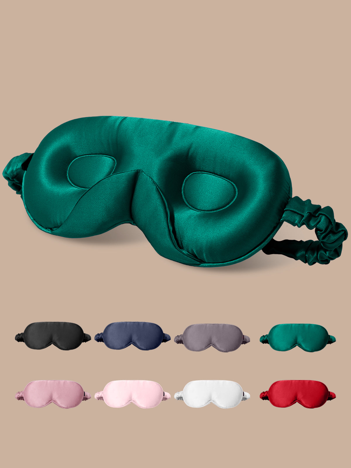 [Dark Green] SilkSilky-AU Pure Silk Eye Mask 001