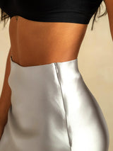 [Light Gray] SilkSilky-AU Skirt 004