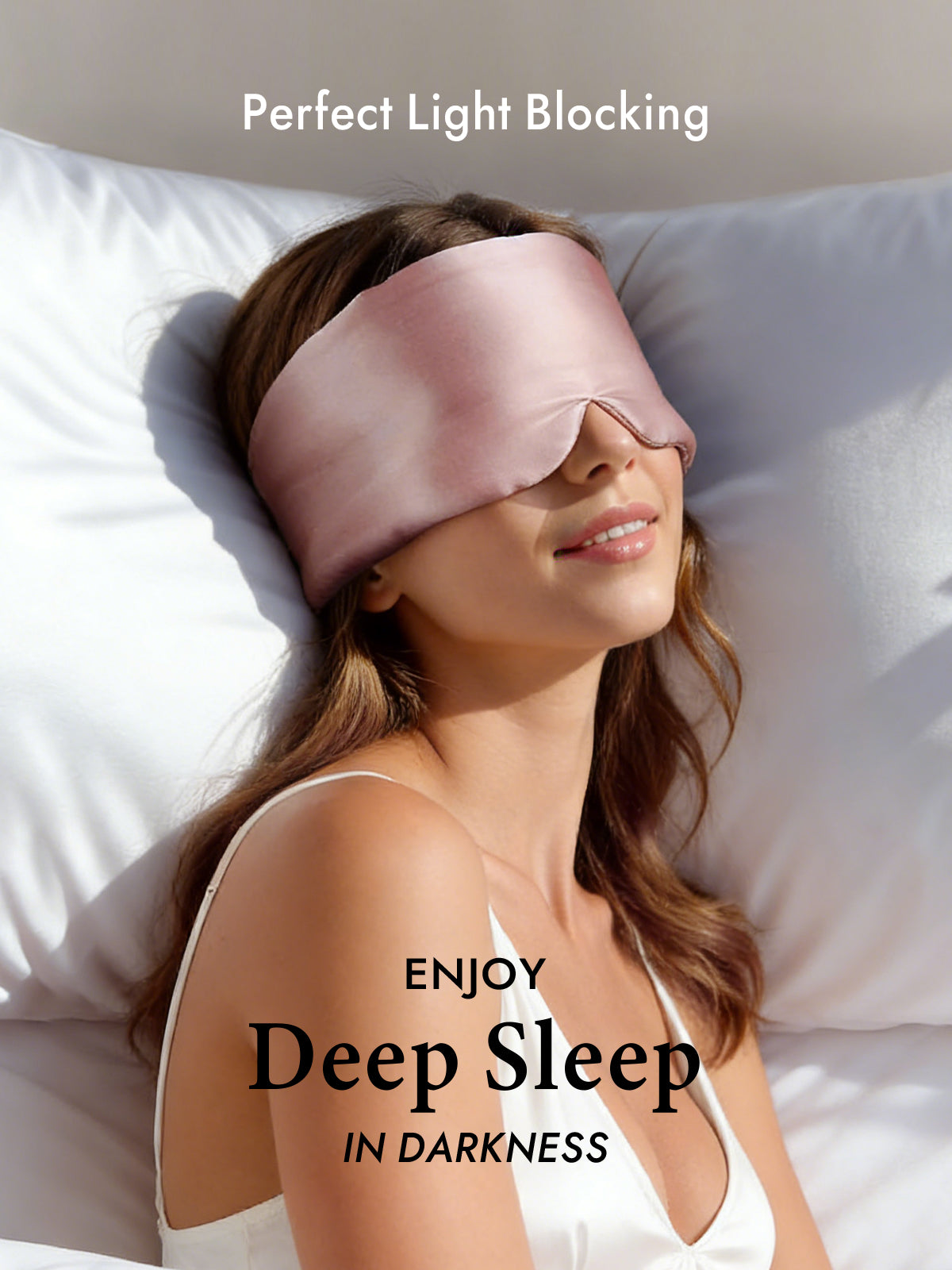 [Light Pink] SilkSilky-AU 19Momme Pure Silk Eye Mask 003